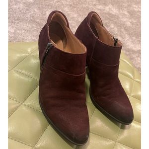 Franco Sarto Ladies Burgundy Booties - Size 7.5 Gently worn